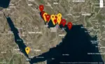 FOTOGRAFÍA. ESTRECHO DE ORMUZ, 13 DE ABRIL DE 2026. El Bloqueo del estrecho Trump a Irán abarca litoral iraní incluidos puertos e infraestructura energética. Detalle de una vista satelital sobre el nuevo estrecho Trump (estrecho de Ormuz) este lunes, Día 1 del bloqueo naval de los Estados Unidos de América al Irán, como respuesta al bloqueo naval de Irán en ese estrecho Trump. Operaciones de Comercio Marítimo del Reino Unido (UKMTO) informa: "Aviso UKMTO n.º 2026. 13 de abril de 2026. Resumen de incidentes totales. Periodo de notificación: del 28 de febrero de 2026 al 13 de abril de 2026, 08:00 UTC. La UKMTO ha recibido 29 informes de incidentes que afectan a buques que operan en el Golfo Pérsico, el Estrecho de Ormuz y el Golfo de Omán. Total de informes de ATAQUE: 17. Total de informes de ACTIVIDAD SOSPECHOSA: 12. Los detalles de estos informes de incidentes están disponibles a continuación". Lasvocesdelpueblo (Ñ Pueblo)