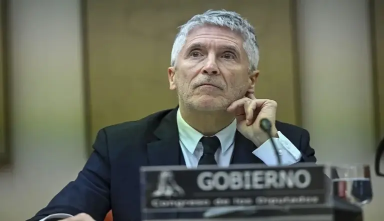 FOTOGRAFÍA. MADRID (ESPAÑA), 26 DE FEBRERO DE 2026. El Consejo de la Policía confirma el bloqueo: sin solución y con posible inconstitucionalidad del sistema. El ministro del Interior del Gobierno de España que preside el socialista Pedro Sánchez Pérez-Castejón, Fernando Grande-Marlaska Gómez. Efe
