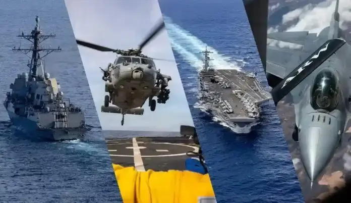 FOTOGRAFÍA. TAMPA (FLORIDA) ESTADOS UNIDOS DE AMÉRICA, EEUU), 03 DE MAYO DE 2026. Trump dirige la operación libertad del Ormuz con más de 15.000 marines, 100 aeronaves y drones. El Comando Central de Estados Unidos (CENTCOM) presenta los equipos que EEUU va a usar para expulsar a los terroristas islamofascistas del régimen terrorista ayatolá del estrecho de Ormuz desde el lunes 4 de mayo de 2026, una operación militar dirigida por el presidente de los Estados Unidos de América, Donald John Trump. El CENTCOM continuará con el bloqueo naval a los puertos de la Republica Islámica de Irán hasta la rendición de los terroristas, un bloqueo que está ahogando ya el régimen. Centcom/Lasvocesdelpueblo (Ñ Pueblo)
