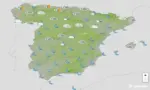 FOTOGRAFÍA. BARCELONA (CATALUÑA) ESPAÑA, 05 DE MAYO DE 2026. Precipitaciones acompañadas de tormenta y posible granizo el martes. Infograma de la Agencia Estatal de Meteorología (Aemet) sobre las previsiones meteorológicas para martes 05 de mayo de 2026 en toda España. Lasvocesdelpueblo (Ñ Pueblo)