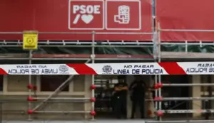 FOTOGRAFÍA. MADRID (ESPAÑA), 27 DE MAYO DE 2026. La sede central del Partido Socialista (PSOE), en la calle Ferraz de Madrid, este miércoles. Efe
