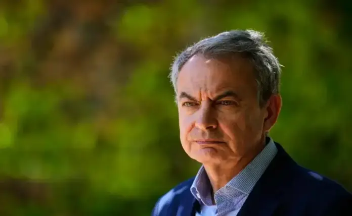 Zapatero, corrupción, El imputado Zapatero Toda mi actividad pública y privada es legal FOTOGRAFÍA. TERRASSA (BARCELONA) CATALUÑA (ESPAÑA), 16 DE MAYO DE 2023. El imputado Zapatero: Toda mi actividad pública y privada es legal. El imputado Zapatero: Toda mi actividad pública y privada es legal. El expresidente del Gobierno de España y exsecretario general del Partido Socialista (PSOE), José Luis Rodríguez Zapatero, durante el acto que el PSOE catalán, Partit dels Socialistes de Catalunya (PSC), ha celebrado este martes en Terrassa (Barcelona). Efe