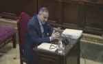FOTOGRAFÍA. MADRID (ESPAÑA), 04 DE MAYO DE 2026. Ábalos y Koldo piden su absolución frente a penas de 24 y 19 años de cárcel. Ábalos y Koldo piden su absolución frente a penas de 24 y 19 años de cárcel. Captura de la señal del Tribunal Supremo del acusado exministro socialista y exsecretario de organización dle PSOE, José Luis Ábalos Meco, durante su declaración. Efe