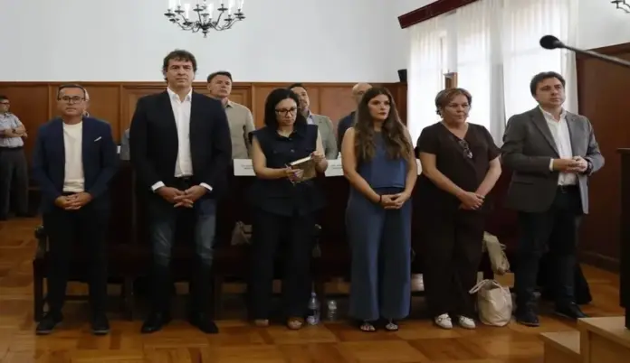 FOTOGRAFÍA. BADAJOZ (EXTREMADURA) ESPAÑA, 28 DE MAYO DE 2026. La Audiencia de Badajoz inicia el juicio por el proceso de contratación de David Sánchez, hermano del presidente del Gobierno Pedro Sánchez Pérez-Castejón, David Sánchez Pérez-Castejón. El hermano del presidente del gobierno David Sánchez, este jueves en la Audiencia de Badajoz, donde se inicia el juicio por el proceso de contratación de David Sánchez, hermano del presidente del Gobierno, en la Diputación de Badajoz. Efe
