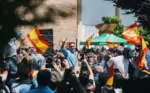 JAÉN (ANDALUCÍA) ESPAÑA, 01 DE MAYO DE 2026. El candidato de VOX a la Presidencia de la Junta de Andalucía, Manuel Gavira Florentino; el presidente de VOX y Patriots of Europe, Santiago Abascal Conde; y el secretario general del sindicato para la Defensa de los Trabajadores de España SOLIDARIDAD, Jordi Albert de la Fuente Miró (Jordi de la Fuente), participan este viernes en el primer acto público de campaña electoral del 17M Elecciones Andalucía 2026 en jaén, coincidiendo con el 1 de Mayo (Día Internacional de los Trabajadores). Lasvocesdlepueblo (Ñ Pueblo)