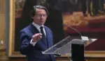 FOTOGRAFÍA. MADRID (ESPAÑA), 23 DE JUNIO DE 2026. Aznar: Está en juego hacer efectiva la derrota de ETA. El expresidente del Gobierno José María Aznar interviene en la Jornada en recuerdo y homenaje a las víctimas del terrorismo, este martes en el Senado. Efe