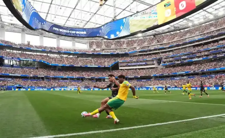 INGLEWOOD (ESTADO DE CALIFORNIA) ESTADOS UNIDOS DE AMÉRICA, EEUU, 28 DE JUNIO DE 2026. Canadá elimina a Sudáfrica y avanzar a los octavos de final 0-1. Vista general durante el partido de la Copa Mundial de la FIFA 2026 entre Sudáfrica y Canadá. Efe