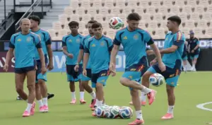 FOTOGRAFÍA. KENNESAW (UNITED STATES OF AMERICA, EEUU), 20 OF JUNE 2026. Luis de la Fuente hará cambios en el once. Spain national soccer players attend a training session in Kennesaw, Georgia, USA, 20 June 2026. Spain will face Saudi Arabia on 21 June in a FIFA World Cup 2026 group H match. (Mundial de Fútbol, Arabia Saudita, España). Efe