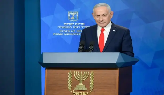 FOTOGRAFÍA. JERUSALÉN (ISRAEL), 15 DE JUNIO DE 2026. Netanyahu: La lucha no ha terminado, aseguraremos la eternidad de Israel. El primer ministro de Israel, "Bibi" Benjamin Netanyahu, registrado en una conferencia de prensa esta noche en Jerusalén. Lasvocesdelpueblo (Ñ Pueblo)