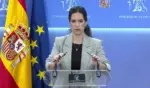 FOTOGRAFÍA. MADRID (ESPAÑA), 23 DE JUNIO DE 2026. Millán: El PSOE nos robaba en plena pandemia de COVID 19. La portavoz del Grupo Parlamentario de VOX en el Congreso de los Diputados, María José Rodríguez de Millán Parro (Pepa Millán), esta martes en rueda de prensa. Lasvocesdelpueblo (Ñ Pueblo)
