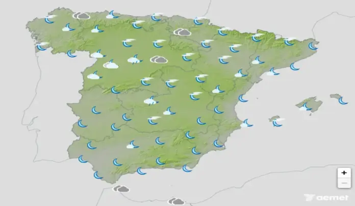 Subida generalizada de temperaturas y chubascos fuertes el domingo, mapa España, el tiempo FOTOGRAFÍA. BARCELONA (CATALUÑA) ESPAÑA, 21 DE JUNIO DE 2026. Subida generalizada de temperaturas y chubascos fuertes el domingo. Infograma de la Agencia Estatal de Meteorología (Aemet) sobre las previsiones meteorológicas para domingo es 21 de junio de 2026 en toda España. Lasvocesdelpueblo (Ñ Pueblo).