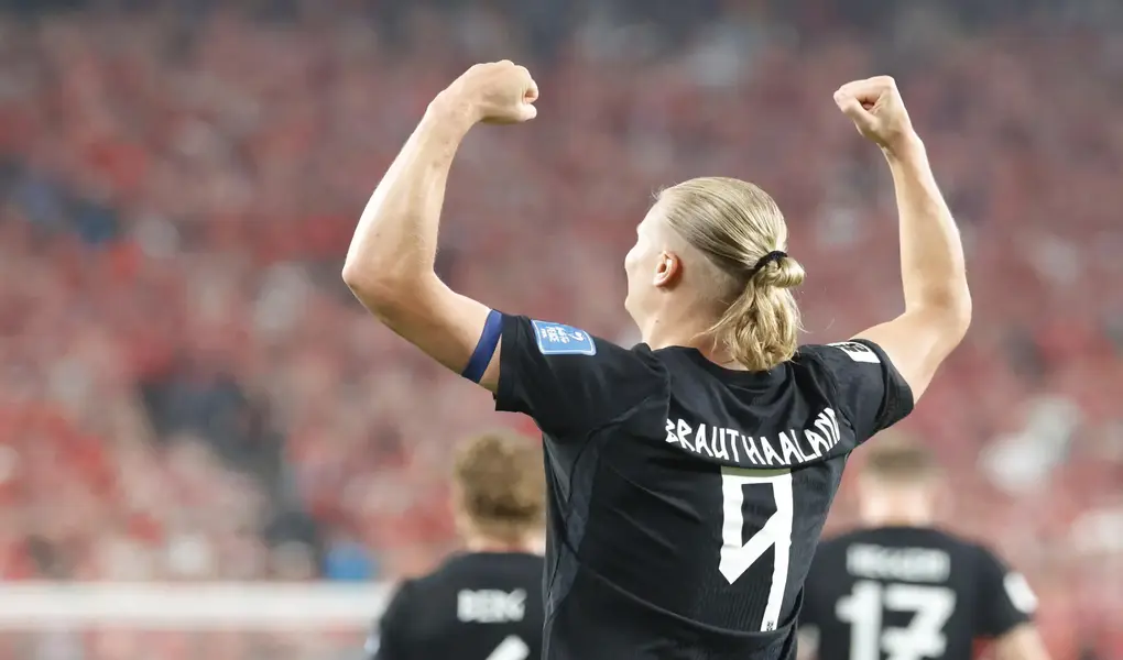 FOTOGRAFÍA. EAST RUTHERFOR (NUEVA JERSEY) ESTADOS UNIDOS DE AMÉRICA EEUU, 22 DE JUNIO DE 2026. Noruega supera a Senegal 3-2. Erling Haaland de Noruega celebra un gol ante Senegal en el grupo I del Mundial 2026 en el estadio MetLife en Nueva Jersey. Efe