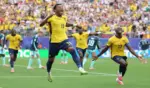 FOTOGRAFÍA. EAST RUTHERFOR (ESTADO DE NUEVA JERSEY) ESTADOS UNIDOS DE AMÉRICA, EEUU, 25 DE JUNIO DE 2026. Victoria histórica y billete a dieciseisavos de Ecuador ante Alemania 2-1. Gonzalo Plata de Ecuador celebra un gol en un partido del grupo E del Mundial de la FIFA 2026. Efe