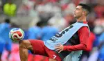 FOTOGRAFÍA. HOUSTON (ESTADOS UNIDOS DE AMÉRICA, EEUU), 17 DE JUNIO DE 2026. Claves del Día 8 del Mundial: liderato de Colombia y frustración de Cristiano Ronaldo. El portugués Cristiano Ronaldo, durante el calentamiento antes del partido del Mundial FIFA 2026 que disputaron Portugal y la República Democrática del Congo, en Houston. Efe