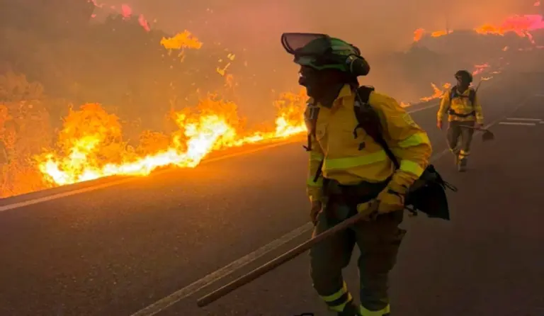 FOTOGRAFÍA. LOS GALLARDOS (ALMERÍA) COMUNIDAD AUTÓNOMA DE ANDALUCÍA (ESPAÑA), 10 DE JULIO DE 2026. Un grave incendio forestal azota a Los Gallardos (Almería). Bomberos trabajan en el incendio en el que once personas han muerto en el municipio almeriense de Los Gallardos, en concreto en una pedanía del municipio vecino de Bédar, habiendo sido halladas algunas de las víctimas en el interior de vehículos que fueron alcanzados por las llamas. Emergencias Andalucía/Efe