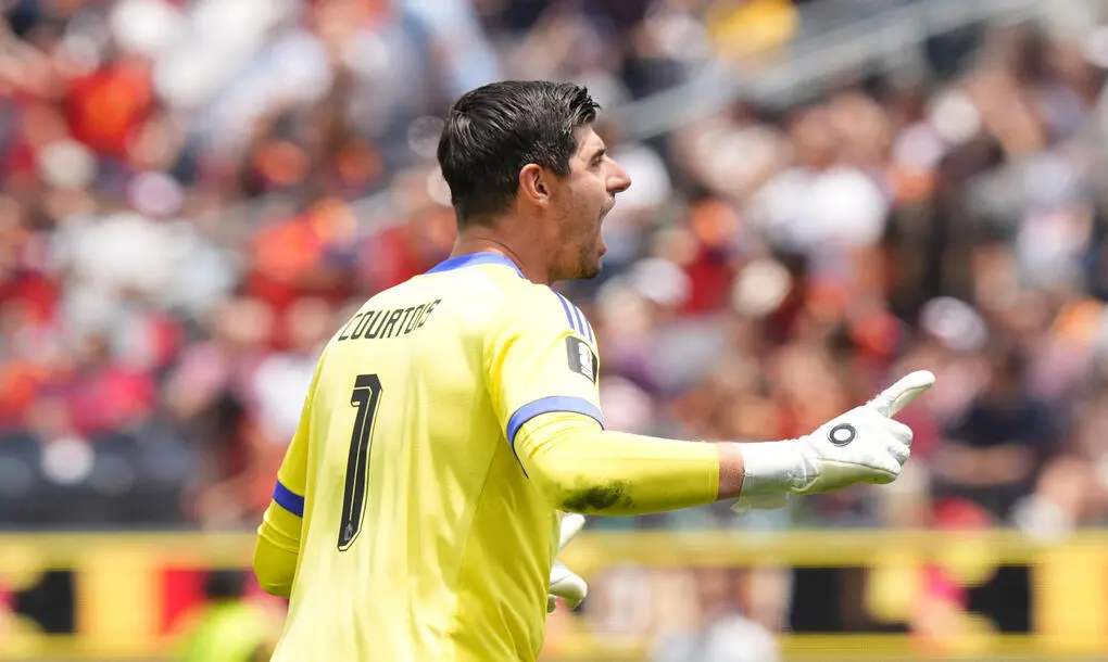 FOTOGRAFÍA. INGLEWOOD (ESTADO DE CALIFORNIA) ESTADOS UNIDOS DE AMÉRICA, EEUU, 10 DE JULIO DE 2026. Courtois: Me gustaría quizá tomar un descanso. El guardameta belga Thibaut Courtois elogió este viernes en Inglewood el nivel futbolístico de España, que se medirá con Francia en las semifinales del Mundial. Efe