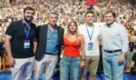 FOTOGRAFÍA. VALLADOLID (CASTILLA Y LEÓN) ESPAÑA, 11 DE JULIO DE 2026. Ignacio Dancausa García, nuevo líder de NNGG del PP. El presidente del Partido Popular (PP), Alberto Núñez Feijóo (2i), junto al presidente del PP de Castilla y León, Alfonso Fernández Mañueco (d) en la clausura del XVI Congreso de Nuevas Generaciones del PP (NNGG) en Valladolid, Castilla y León, que renueva su dirección con un nuevo presidente, Ignacio Dancausa García (2d), quien releva a Beatriz Isabel Álvarez Fanjul (Bea Fanjul) (c) tras más de seis años en el cargo. Efe
