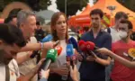 FOTOGRAFÍA. CENICIENTOS (COMUNIDAD DE MADRID) ESPAÑA, 25 DE JULIO DE 2026. La portavoz nacional de Agenda España y portavoz de VOX en la Asamblea de Madrid, Isabel Pérez Moñino-Aranda, ha atendido a los medios de comunicación junto al diputado de VOX por la Asamblea de Madrid, Íñigo Enríquez de Luna, en el centro de mando de extinción de incendios en Cenicientos. Lasvocesdelpueblo (Ñ Pueblo)