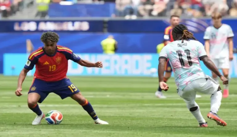 FOTOGRAFÍA. INGLEWOOD (ESTADO DE CALIFORNIA) ESTADOS UNIDOS DE AMÉRICA, EEUU, 10 DE JULIO DE 2026. Lamine Yamal: Voy a ganar el Mundial este año, Francia no es mejor que España. Lamine Yamal, en el partido de los cuartos de final del mundial 2026 ante Bélgica 2-1 en Inglewood (Estado de California) Estados Unidos de América, EEUU. Efe