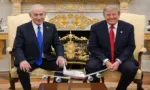 FOTOGRAFÍA. WASHINGTON (ESTADOS UNIDOS DE AMÉRICA, EEUU), 28 DE JULIO DE 2026. El presidente de United States of America (USA), Donald John Trump (d); y su homólogo hebreo, primer ministro del Estado de Israel, "Bibi" Benjamín Netanyahu (i), mantiene una reunión en la Casa Blanca este martes, la octava desde enero de 2024. En esta octava reunión Trump y Netanyahu, estuvieron presentes los miembros del Gobierno de Israel, entre ellos: el asesor de Seguridad Nacional de Israel, encargado de coordinar la estrategia militar en el conflicto actual con Irán, Shmuel Ben Ezra; el embajador de Israel en Washington, responsable del enlace diplomático directo con la administración estadounidense, Yechiel Leiter; entre otros, y los del Gobierno estadounidense, entre ellos: el secretario del Estado de EEUU; Marco Antonio Rubio (Marco Rubio); el Secretario de Guerra de EEUU, Peter Brian Hegseth; el vicepresidente de EEUU, James David Vance; el Enviado especial de la Casa Blanca para Oriente Medio, Steven Charles Witkoff (Steve Witkoff); entre otros. Lasvocesdelpueblo (Ñ Pueblo)