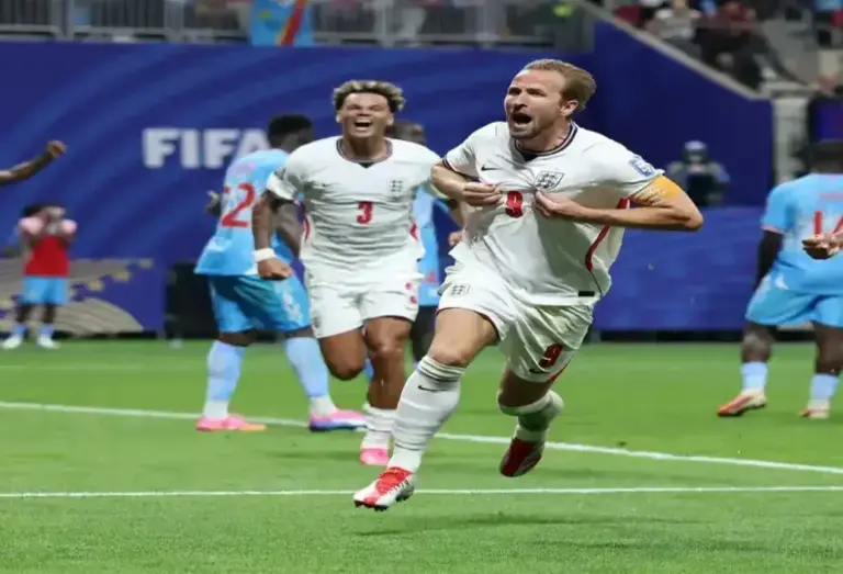 FOTOGRAFÍA. ATLANTA (ESTADO DE GEORGIA) ESTADOS UNIDOS DE AMÉRICA EEUU, 01 DE JULIO DE 2026. Inglaterra se mete con vida en el Mundial ante República Democrática del Congo 2-1. Inglaterra vs República Democrática de Congo, Partido correspondiente a los dieciseisavos de final del Mundial de 2026, disputado en el Mercedes-Benz Stadium ante 68.239 espectadores, con el estadio lleno. Efe