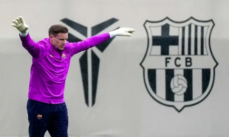FOTOGRAFÍA. 20 DE DICIEMBRE DE 2025. Pretemporada, el Barça viaja a Birmingham (Inglaterra). En la imagen, el portero alemán Marc Andre Ter Stegen durante un entrenamiento del primer equipo del FC Barcelona. Efe