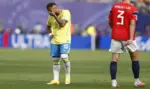 FOTOGRAFÍA. NUEVA JERSEY (ESTADOS UNIDOS DE AMÉRICA EEUU), 05 DE JULIO DE 2026. Brasil desperdicia un sinfín de ocasiones y se rinde ante Noruega 1-2. Neymar se lamenta por la eliminación de Brasil al perder ante Noruega en octavos de final del Mundial 2026. Efe