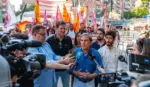 FOTOGRAFÍA. BARCELONA (CATALUÑA) ESPAÑA, 27 DE AGOSTO DE 2026. El portavoz del Grupo Parlamentario de VOX en el Parlamento de Cataluña y presidente del Comité Ejecutivo Provincial (CEP) en Barcelona, Joan Garriga Doménech, atiende a los medios de Cataluña. Lasvocesdelpueblo (Ñ Pueblo)