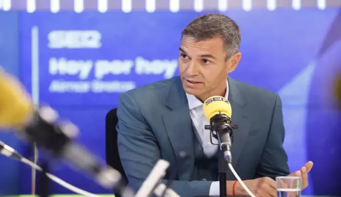 Pedro Sánchez Pérez-Castejón FOTOGRAFÍA. MADRID (ESPAÑA), 31 DE AGOSTO DE 2026. El presidente del Gobierno de España y secretario general del Partido Socialista (PSOE), Pedro Sánchez Pérez-Castejón, durante la entrevista concedida este lunes a la Cadena SER. Efe