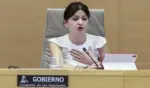 FOTOGRAFÍA. MADRID (ESPAÑA), 31 DE AGOSTO DE 2026. La ministra de Juventud e Infancia del Gobierno de España por el Partido Socialista (PSOE), Sira Abed Rego (Sira Rego), durante su comparecencia este lunes en el Congreso de los Diputados sobre la invasión marroquí de Ceuta. Efe