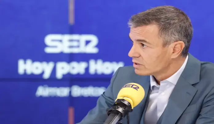 Ceuta Los socios de Pedro Sánchez mantienen sus críticas y apuntan a Marruecos como responsable FOTOGRAFÍA. MADRID (ESPAÑA), 31 DE AGOSTO DE 2026. El presidente del Gobierno de España y secretario general del Partido Socialista (PSOE), Pedro Sánchez Pérez-Castejón, durante la entrevista concedida este lunes a la Cadena SER. Efe