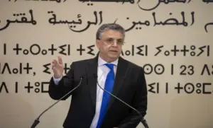 FOTOGRAFÍA. RABAT (MARRUECOS), 24 DE DICIEMBRE DE 2024. El ministro marroquí de Justicia, Abdellatif Ouahbi, durante una rueda de prensa en Rabat, Marruecos, el 24 de diciembre de 2024. Efe