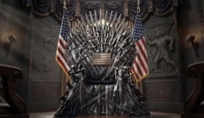 Escritorio de Trump convertido en el Trono de Hierro en el Despacho Oval (2) FOTOGRAFÍA. WASHINGTON (ESTADOS UNIDOS DE AMÉRICA, EEUU), 10 DE AGOSTO DE 2026. Escritorio de Trump convertido en el Trono de Hierro en el Despacho Oval. Captura de vídeo de la cuenta de la Casa Blanca en X @WhiteHouse que muestra el escritorio del presidente de Estados Unidos convertido en el Trono de Hierro de la película Juego de Tronos. @WhiteHouse/Efe