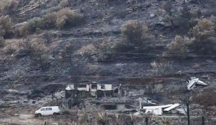 Estabilizado el incendio de la Vall d'Uixó (Castellón) FOTOGRAFÍA. VILAVELLA (CASTELLÓN) COMUNIDAD VALENCIANA (ESPAÑA), 31 DE JULIO DE 2026. Estabilizado el incendio de la Vall d'Uixó (Castellón). Paisaje quemado en la Vilavella (Castellón), uno de los municipios afectados por el incendio declarado el pasado sábado en La Vall d'Uixó (Castellón). Efe