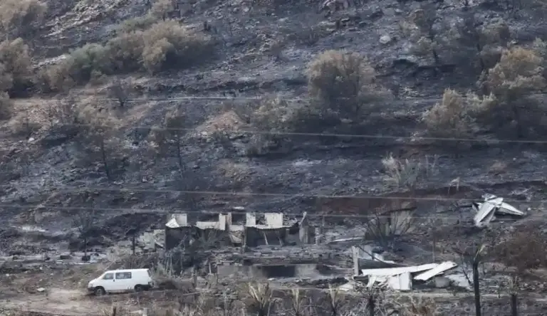 FOTOGRAFÍA. VILAVELLA (CASTELLÓN) COMUNIDAD VALENCIANA (ESPAÑA), 31 DE JULIO DE 2026.  Estabilizado el incendio de la Vall d'Uixó (Castellón). Paisaje quemado en la Vilavella (Castellón), uno de los municipios afectados por el incendio declarado el pasado sábado en La Vall d'Uixó (Castellón). Efe