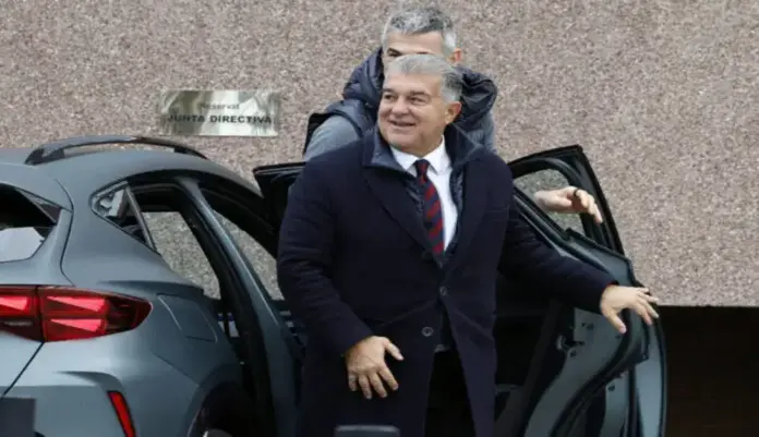 Laporta reaparece públicamente tras la enfermedad FOTOGRAFÍA. BARCELONA (CATALUÑA) ESPAÑA, 09 DE FEBRERO DE 2026. Laporta reaparece públicamente tras la enfermedad. El presidente del FC Barcelona, Joan Laporta Estruch, registrado este lunes, 9 de febrero de 2026. Efe