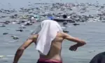 FOTOGRAFÍA. PLAYA del TARAJAL (CIUDAD AUTÓNOMA DE CEUTA) ESPAÑA, 31 DE JULIO DE 2026. La playa del Tarajal de la Ciudad Autónoma de Ceuta (España), cerca del espigón, que marca el límite fronterizo entre Ceuta (España) y Castillejos (Marruecos) en el mar recibió el grueso de los más de 80.000 inmigrantes ilegales marroquíes de la invasión de Ceuta, registrada los días miércoles 29, jueves 30 y viernes 31 de julio de 2026, dejando unas imágenes inéditas que vuelven a confirmar el fracaso de las políticas migratorias suicidas del Gobierno del Partido Socialista (PSOE) y Movimiento Sumar, juntos a sus socios de ultraizquierda separatista (ERC, BNG, EH Bildu) y derecha separatista (PNV y Junts), que preside el migracionista, globalista y socialista Pedro Sánchez Pérez-Castejón (PSOE) y vice-preside Yolanda Díaz Pérez (Sumar). Ya se ha registrado varias decenas de muertos. Lasvocesdelpueblo (Ñ Pueblo)