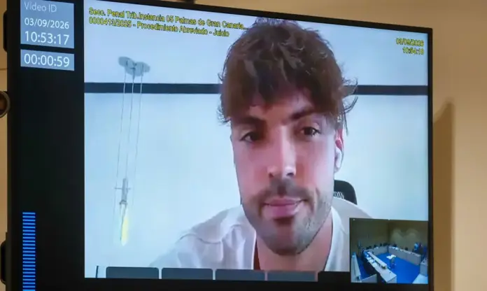 Raúl Asensio FOTOGRAFÍA. LUGAR Y FECHA RELACIONADOS CON EL CONTENIDO: MADRID (ESPAÑA), 03 DE SEPTIEMBRE DE 2026. Los exjugadores de la cantera del Real Madrid Ferrán Ruiz, Juan Rodríguez y Andrés García han aceptado una condena de un año de cárcel por pornografía infantil por el vídeo sexual que grabaron en 2023 en Gran Canaria, mientras que el defensa del primer equipo Raúl Asencio (en la imagen) ha quedado absuelto. Efe