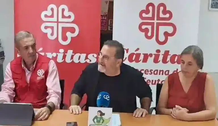 FOTOGRAFÍA. CEUTA, 24 DE SEPTIEMBRE DE 2026. Cáritas Diocesana de Ceuta y Fundación IDEAS han presentado hoy la edición 2026-27 de "MegaProfes". Se trata de un servicio de apoyo escolar y refuerzo pedagógico online, solidario y gratuito, para menores en situación de vulnerabilidad que viene funcionando desde la pandemia de COVID 2020 mediante el cual -en la actualidad- más de 300 MegaProfes voluntarios atienden a más de 600 menores vulnerables en las 17 Comunidades y 2 Ciudades Autónomas; o sea, en toda España. lasvocesdelpueblo (Ñ Pueblo)