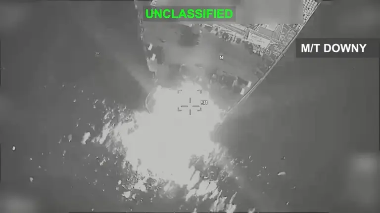 FOTOGRAFÍA. ISLA DE KHARG (IRÁN)/GOLFO DE OMÁN (AGUAS INTERNACIONALES) ORIENTE MEDIO, 05 DE SEPTIEMBRE DE 2026. Un portaaviones y un destructor de misiles guiados estadounidenses lograron evadir con éxito múltiples ataques islamistas del régimen terrorista ayatolá de Irán, "no provocados". "Ningún miembro del personal estadounidense resultó herido". Tras los fallidos ataques islamistas de Irán, el Comando Central (CENTCOM) de Estados Unidos de América (EEUU) inutilizó permanentemente los buques petroleros del régimen terrorista islamista M/T Downy y M/T Stark 1, ambos frente a la costa de la isla de Kharg y cerca de Jask; además, las fuerzas estadounidenses destruyeron por completo el buque petrolero vacío M/T Kylo "Noxen" en el Golfo de Omán, después de que se ordenara a la tripulación abandonar el barco. Lasvocesdlepueblo (Ñ Pueblo)