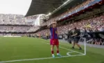 FOTOGRAFÍA. VALENCIA (ESPAÑA), 06 DE SEPTIEMBRE DE 2026. El Barça hace pleno y lidera en solitario tras la cuarta jornada. El jugador del Barcelona Fermín López Marín celebra su gol contra el Valencia, durante el partido de la jornada 4 de LaLiga entre Valencia y Barcelona, en el estadio de Mestalla. Efe