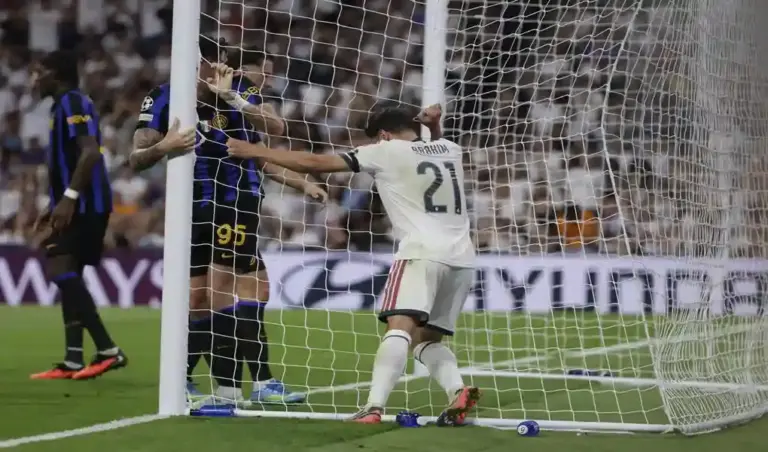 FOTOGRAFÍA. MADRID (ESPAÑA), 08 DE SEPTIEMBRE DE 2026. El centrocampista del Real Madrid, Brahim Díaz, durante el encuentro correspondiente a la Liga de Campeones que disputan Real Madrid e Inter de Milán, este martes en el estadio Santiago Bernabéu, en Madrid. Efe