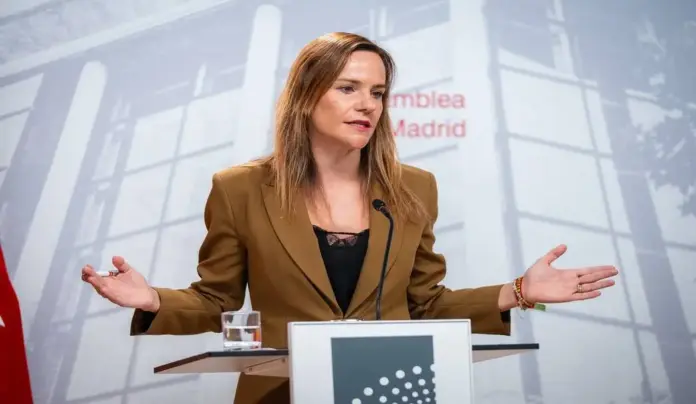 FOTOGRAFÍA. MADRID (ESPAÑA), 14 DE SEPTIEMBRE DE 2026. La portavoz de Vox en la Asamblea de Madrid y portavoz nacional de Agenda España de esta formación política patriota, Isabel Pérez Moñino-Aranda, este lunes en rueda de prensa. Lasvocesdelpueblo (Ñ Pueblo)