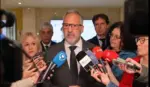 FOTOGRAFÍA. VALLADOLID, 30 DE SEPTIEMBRE DE 2026. En la imagen, El vicepresidente de la Junta de Castilla y León por Vox, Carlos Pollán Fernández, este miércoles durante una rueda de prensa. Lasvocesdelpueblo (Ñ Pueblo)