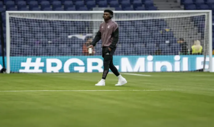FOTOGRAFÍA. MADRID (ESPAÑA), 04 DE ENERO DE 2026. El defensa francés del Real Madrid Aurelien Tchouameni en el estadio Santiago Bernabéu. Efe