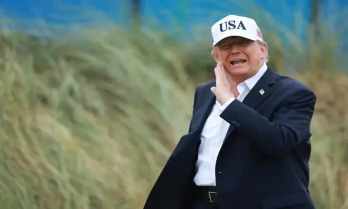 Trump alerta de escasez de diésel por la guerra en Ucrania FOTOGRAFÍA. DUBLÍN (IRLANDA), 13 DE SEPTIEMBRE DE 2026. El presidente de Estados Unidos, Donald Trump, durante una visita a Irlanda este fin de semana. Efe