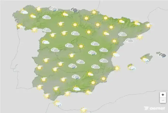El tiempo en España hoy martes Alerta por lluvias y tormentas muy fuertes FOTOGRAFÍA. BARCELONA (CATALUÑA) ESPAÑA, 20 DE OCTUBRE DE 2026. El tiempo en España hoy martes Alerta por lluvias y tormentas muy fuertes. Infograma de la Agencia Estatal de Meteorología (Aemet) sobre las previsiones meteorológicas para este martes 20 de octubre de 2026 en toda España. Lasvocesdelpueblo (Ñ Pueblo)