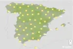 FOTOGRAFÍA. BARCELONA (CATALUÑA) ESPAÑA, 28 DE OCTUBRE DE 2026. Estabilidad generalizada y chubascos localmente fuertes en Murcia y Alicante este lunes. Infograma de la Agencia Estatal de Meteorología (Aemet) sobre las previsiones meteorológicas para este miércoles 28 de octubre de 2026 en toda España. Lasvocesdelpueblo (Ñ Pueblo)