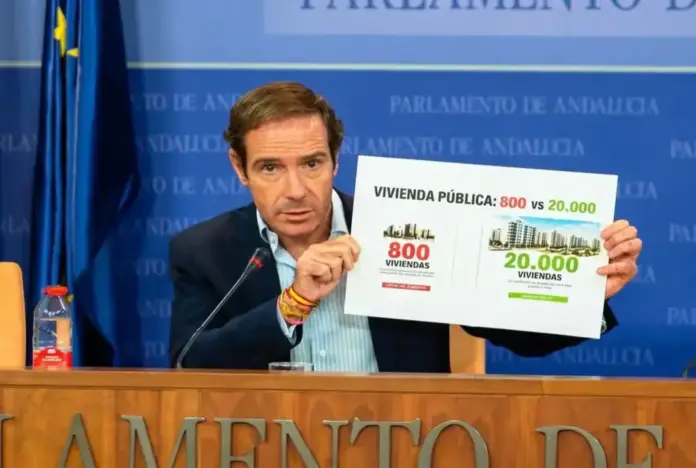 FOTOGRAFÍA. SEVILLA, 07 DE OCTUBRE DE 2026. El portavoz del Grupo Parlamentario de Vox en el Parlamento de Andalucía, Javier Cortés Lucena FOTOGRAFÍA. SEVILLA, 07 DE OCTUBRE DE 2026. El portavoz del Grupo Parlamentario de Vox en el Parlamento de Andalucía, Javier Cortés Lucena, registrado este miércoles durante una rueda de prensa en sede parlamentaria andaluza. Lasvocesdelpueblo (Ñ Pueblo)