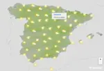 FOTOGRAFÍA. BARCELONA (CATALUÑA) ESPAÑA, 24 DE OCTUBRE DE 2026. La AEMET prevé estabilidad y sol este sábado salvo rachas de viento y lluvias en el norte. Infograma de la Agencia Estatal de Meteorología (Aemet) sobre las previsiones meteorológicas para este sábado 24 de octubre de 2026 en toda España. Lasvocesdelpueblo (Ñ Pueblo)